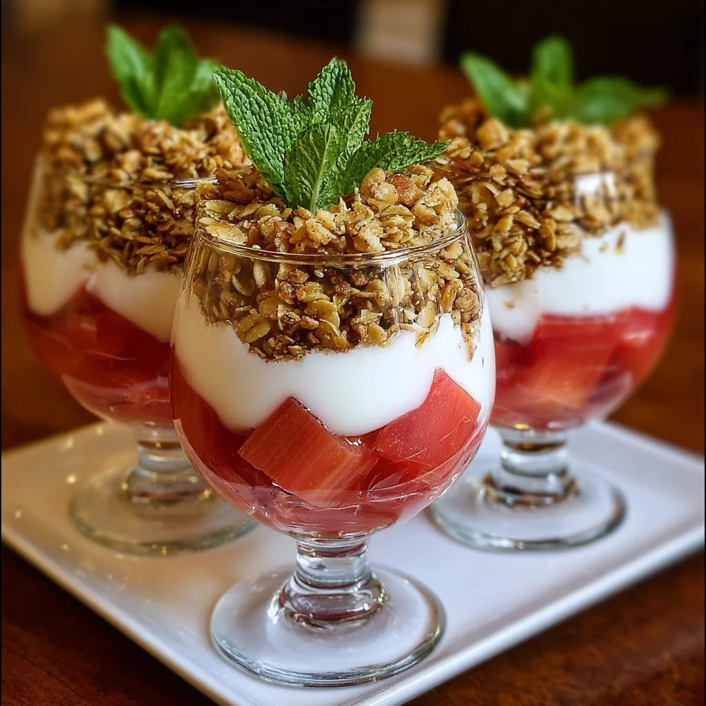 Rhubarb Yogurt Parfaits | Tangy, Creamy & Perfectly Layered!