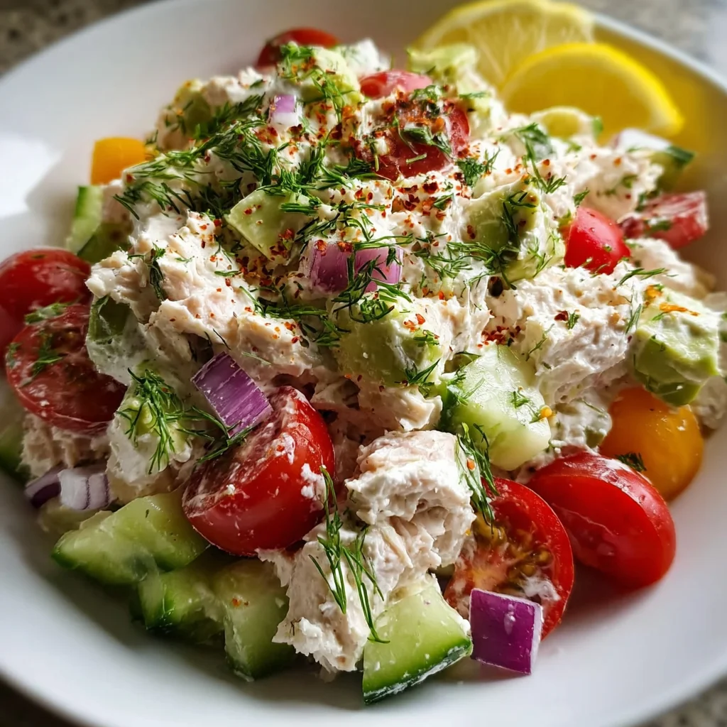 Tuna & Cottage Cheese Summer Salad