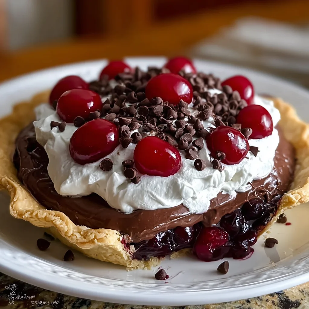 Chocolate Cherry Cream Pie | Decadent, Dreamy & Bursting with Flavor!