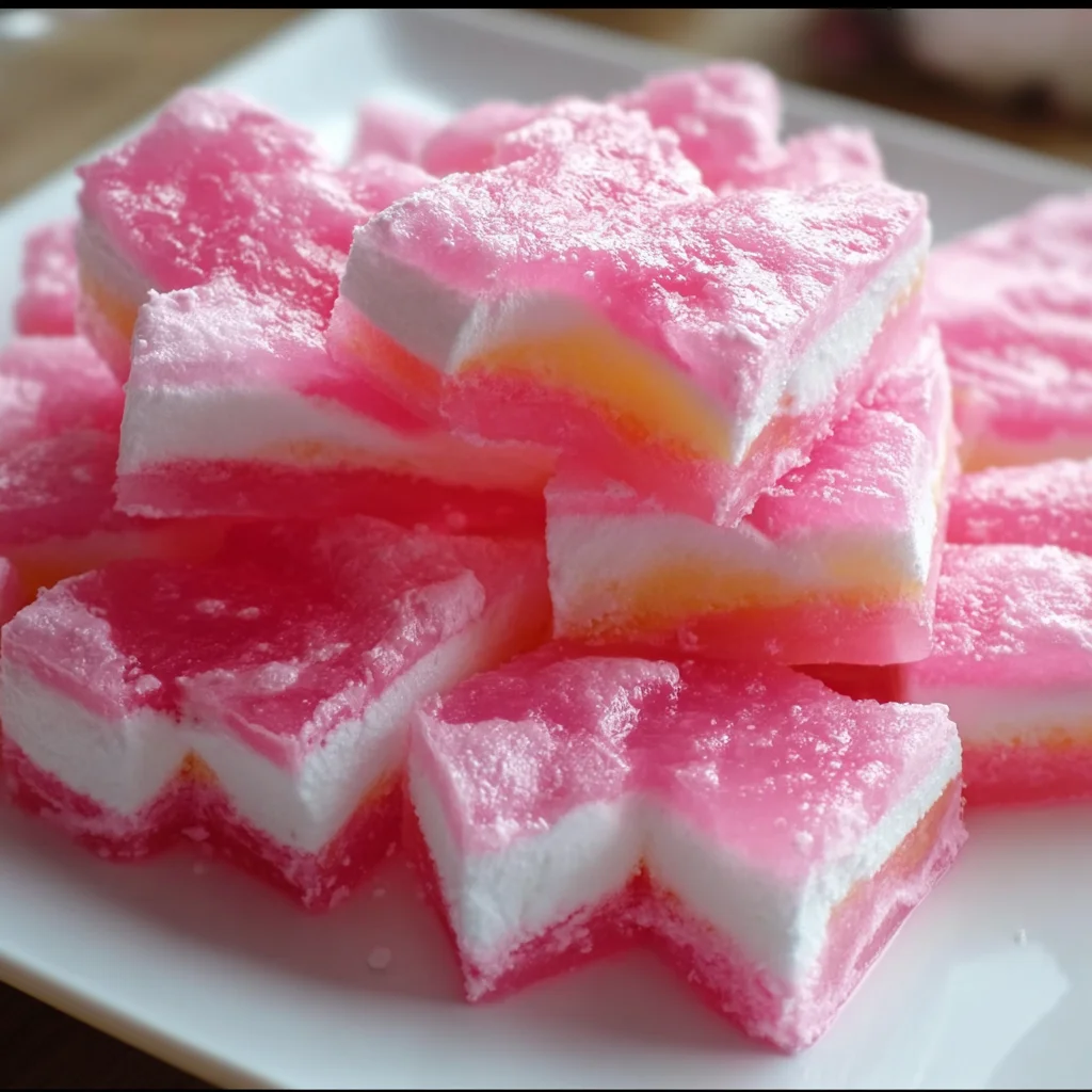 Bubblegum Cloud Slices – A Sweet, Fluffy Treat!