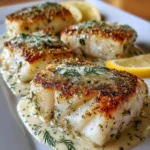 Baked Cod with Lemon‑Dill Sauce – Light, Flavorful & Ready in 25 Minutes!
