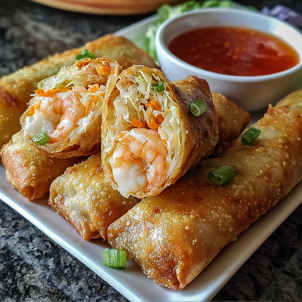 Shrimp and Cabbage Egg Rolls | Crispy, Savory & Irresistibly Crunchy!