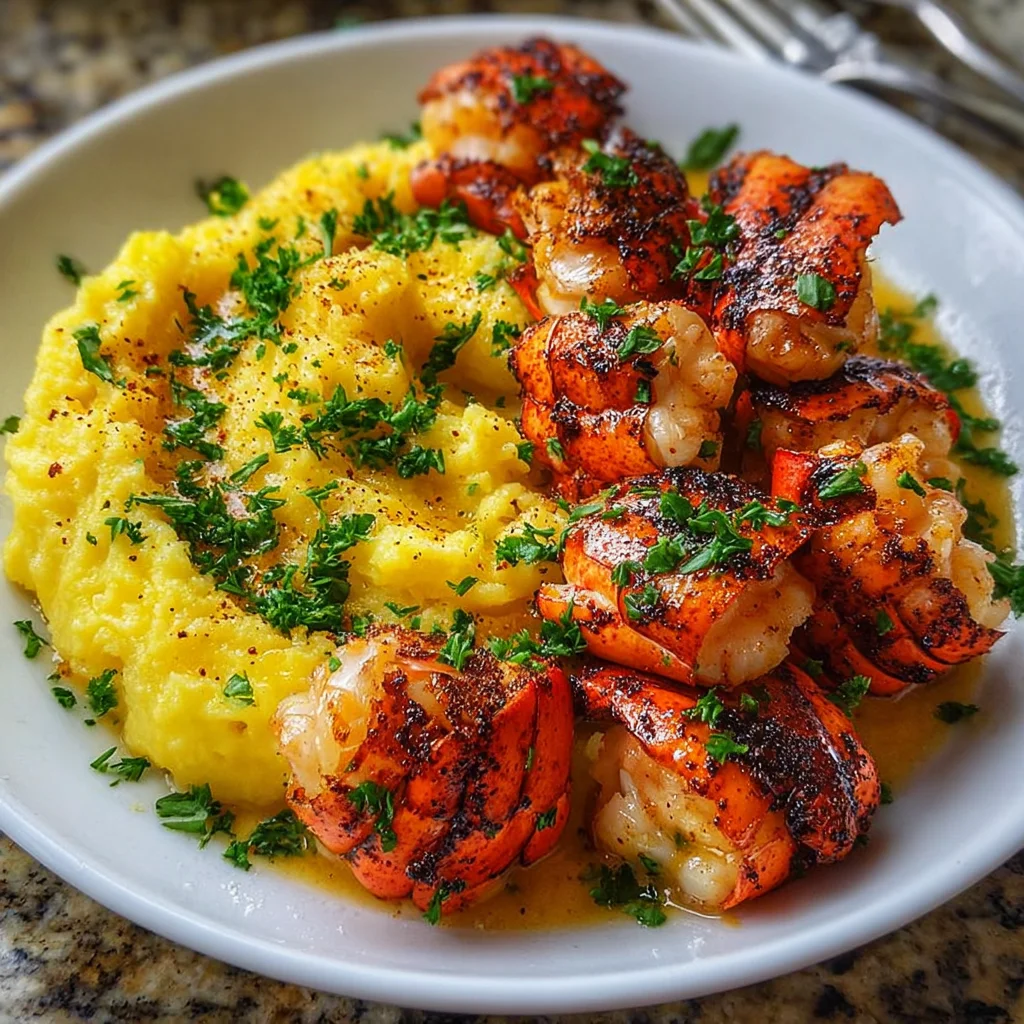 Garlic Butter Lobster Bites with Saffron Mash | Elegant, Decadent & Dinner-Party Ready!