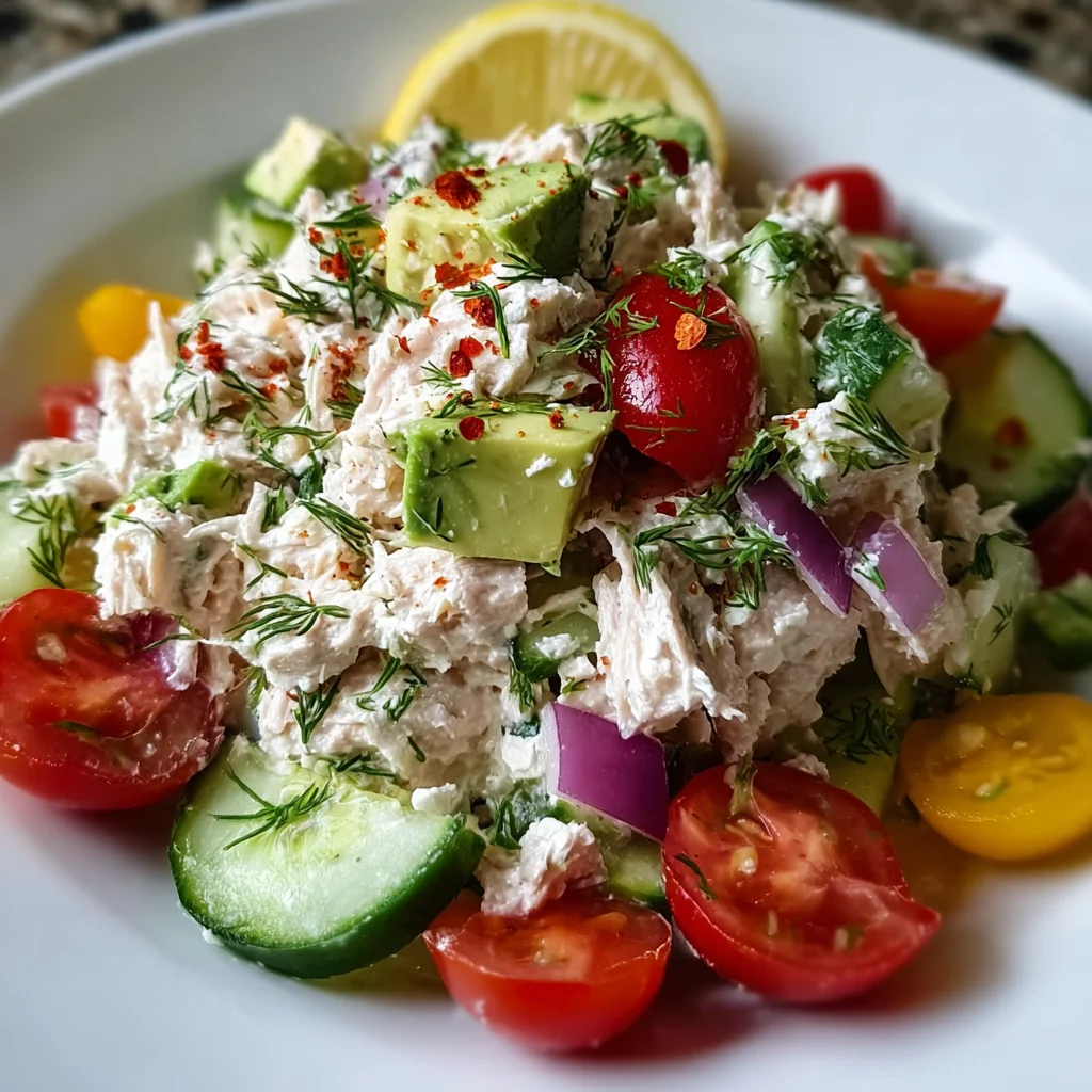 Tuna & Cottage Cheese Summer Salad