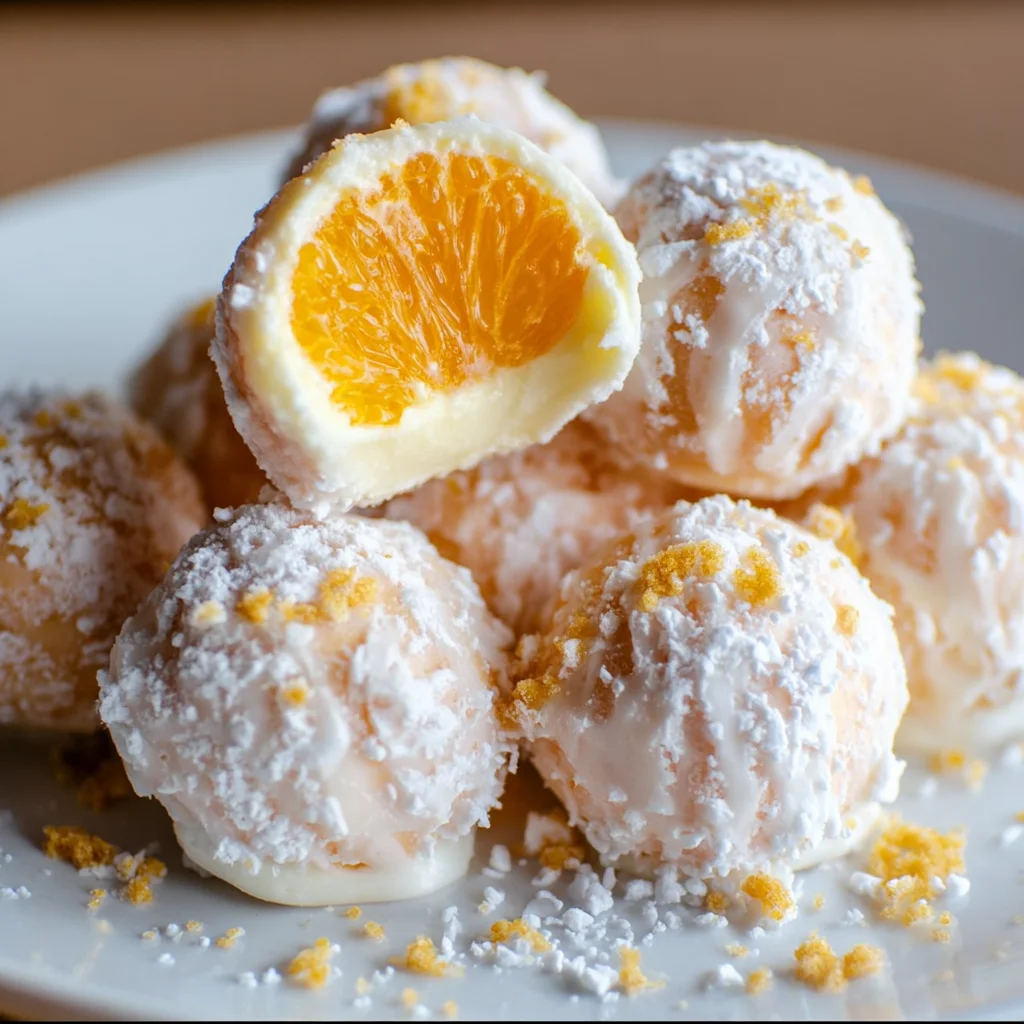 No Bake Orange Creamsicle Truffles