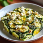 Baked Zucchini Spinach and Feta Casserole | Light, Savory & Mediterranean-Inspired!