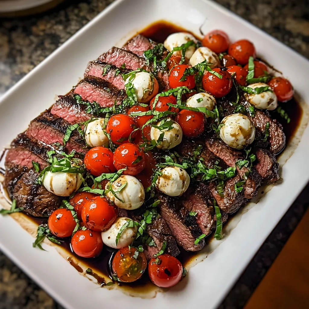Balsamic Caprese Grilled Steak – Bold, Juicy & Bursting with Fresh Flavor!