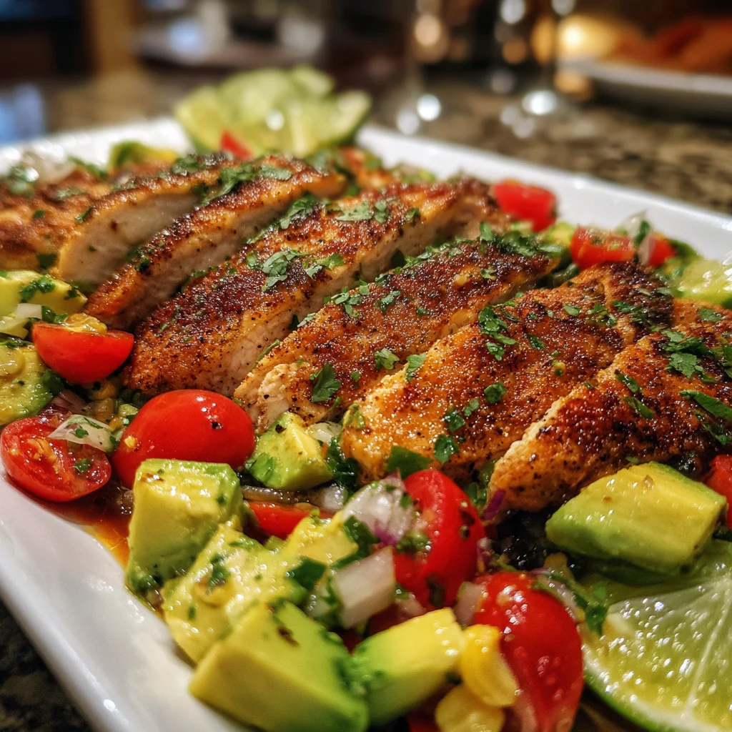 Fiesta Lime Chicken Recipe with Avocado