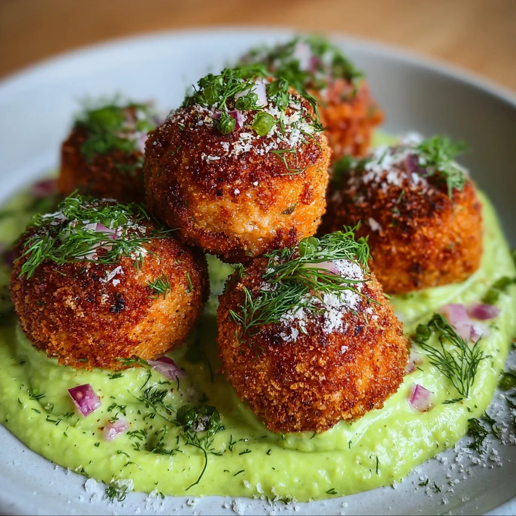 Salmon Balls with Creamy Avocado Sauce: A Tasty Delight!