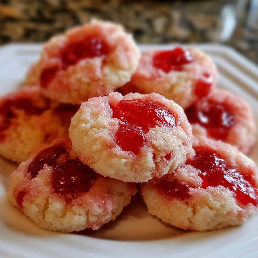 Melt In Your Mouth Cherry Shortbread Cookies | Buttery, Tender & Bursting with Cherry Flavor!
