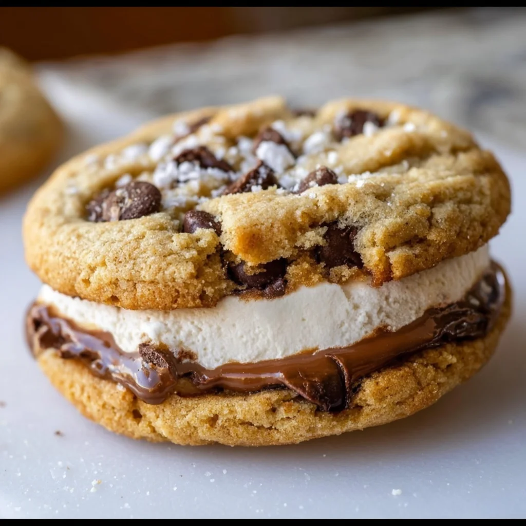 Coffee Cream-Filled Chocolate Chip Sandwich Cookies | Soft, Chewy & Caffeine-Kissed!