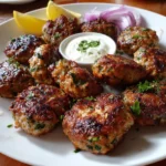 Chicken Kofta with Garlic Yogurt Sauce | Juicy, Spiced & Mediterranean-Inspired!