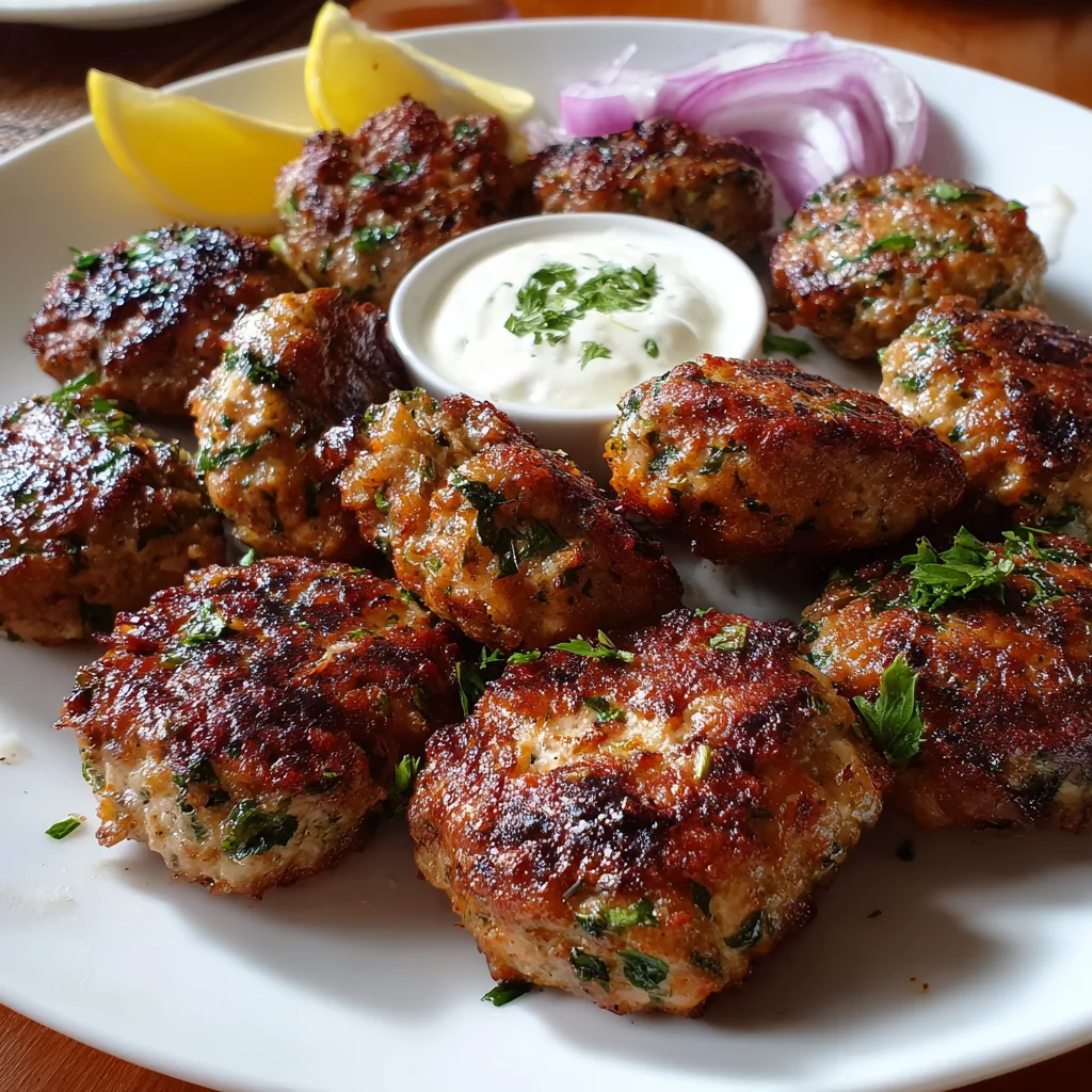 Chicken Kofta with Garlic Yogurt Sauce | Juicy, Spiced & Mediterranean-Inspired!