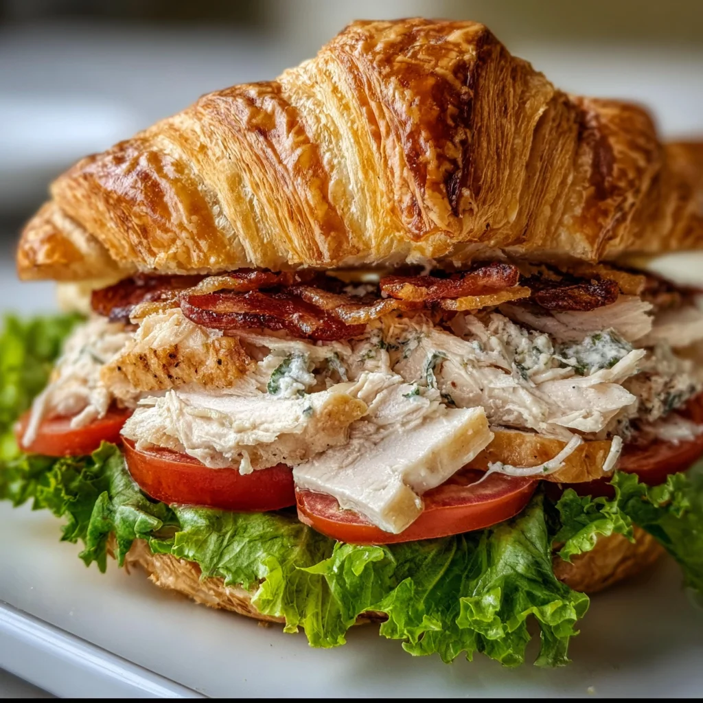 Chicken Caesar Croissant Sandwich