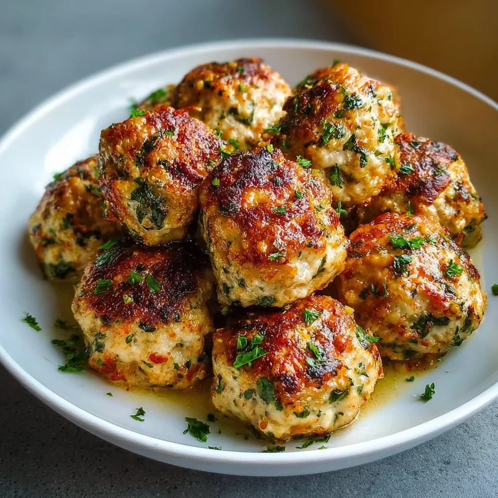 Juicy Baked Chicken Meatballs | Healthy, Flavorful & Oven-Perfect!