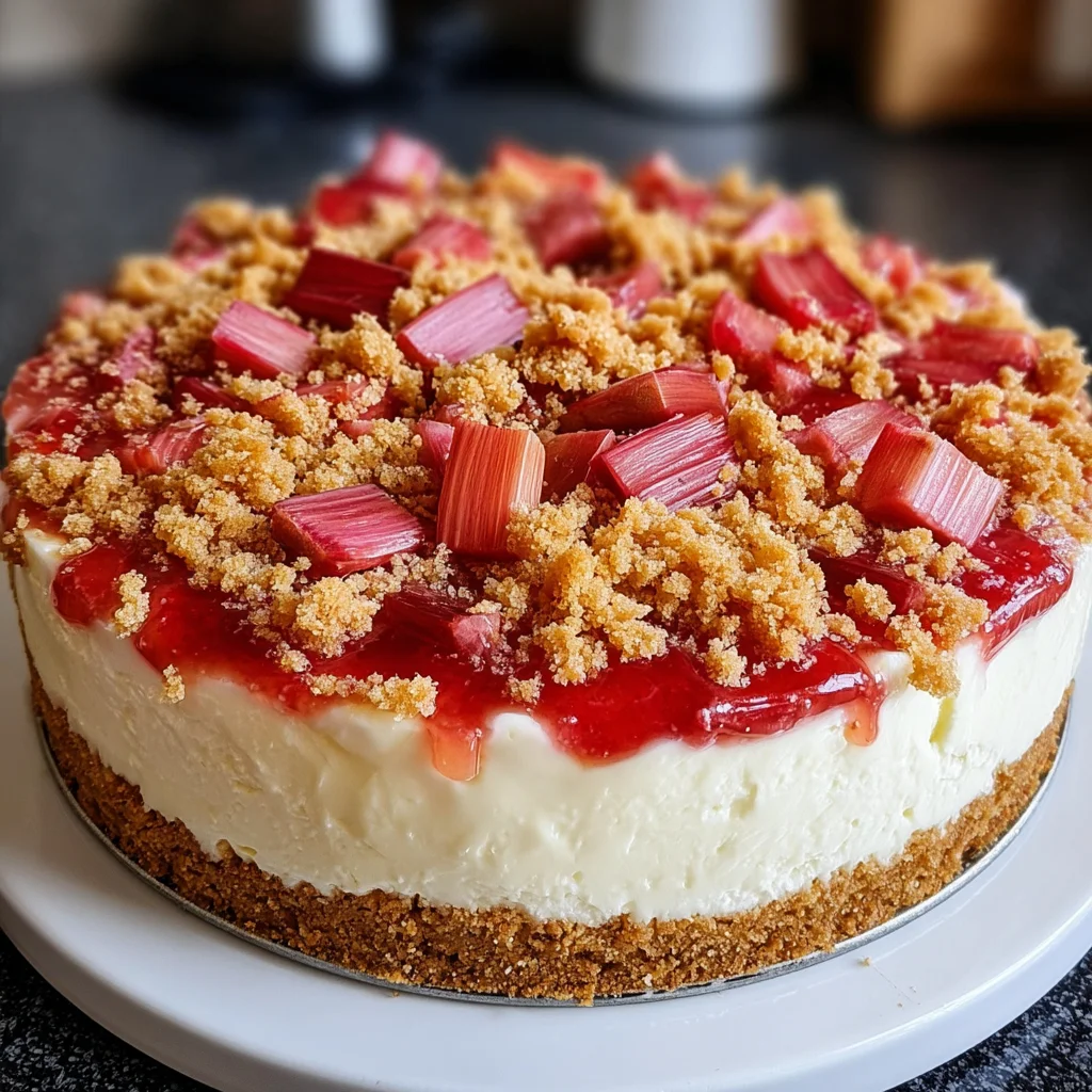 Rhubarb & Gingernut Cheesecake – Springtime Delight in Every Bite!