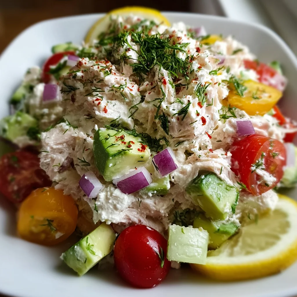 Tuna & Cottage Cheese Summer Salad