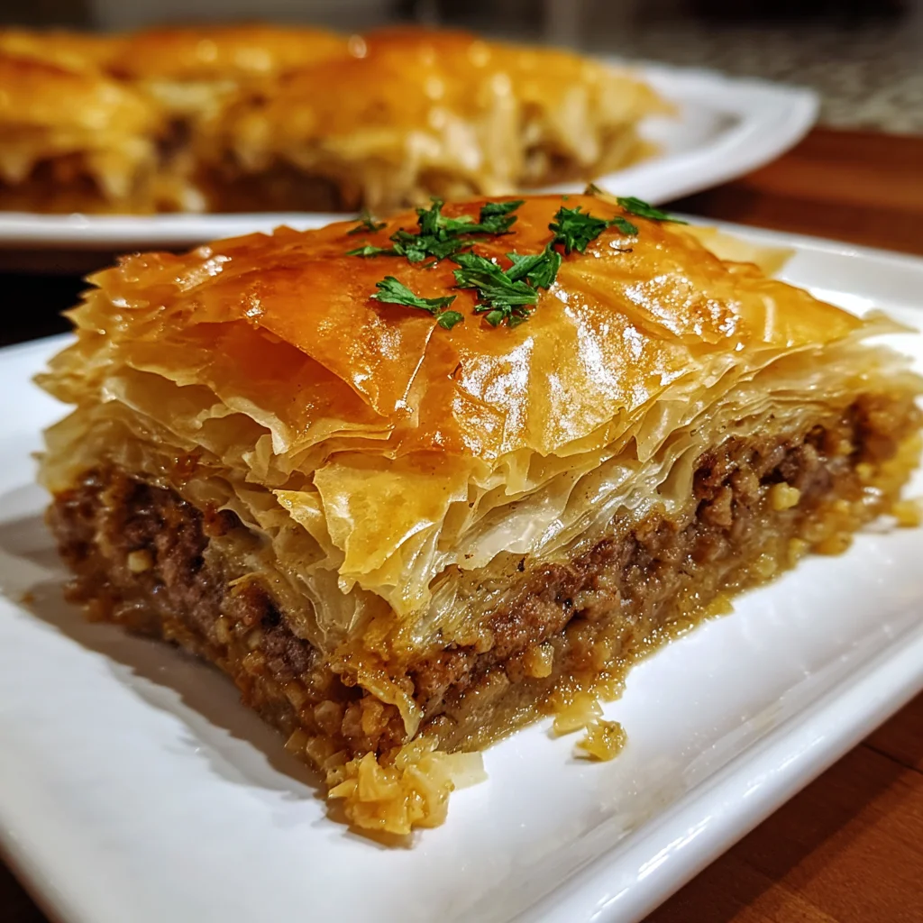 Greek Phyllo Meat Pie – Flaky, Savory & So Satisfying!
