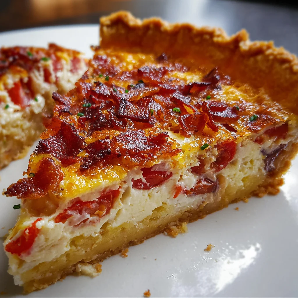 Bacon Onion Tomato Pie | Savory, Cheesy & Southern Comfort in a Crust!