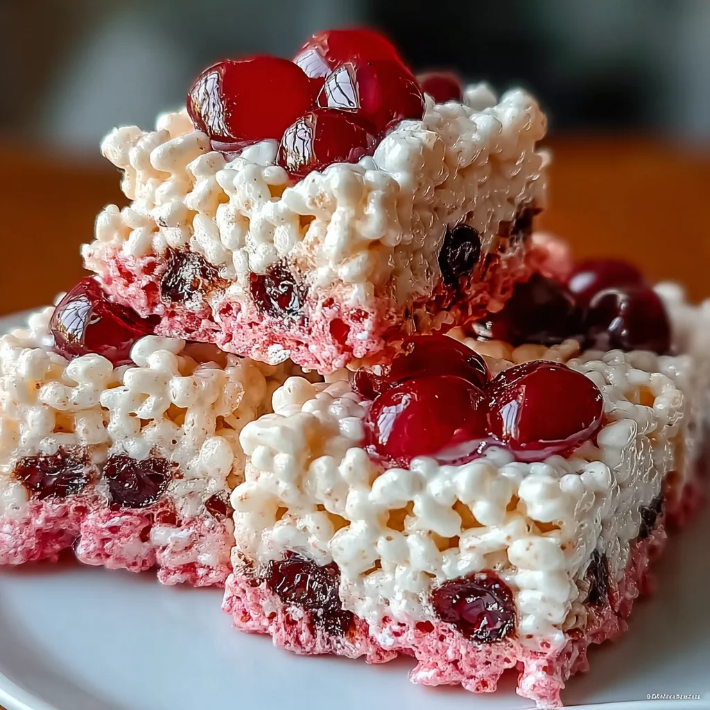 Cherry Rice Krispie Treats | Fruity, Fun & Perfectly Pink!