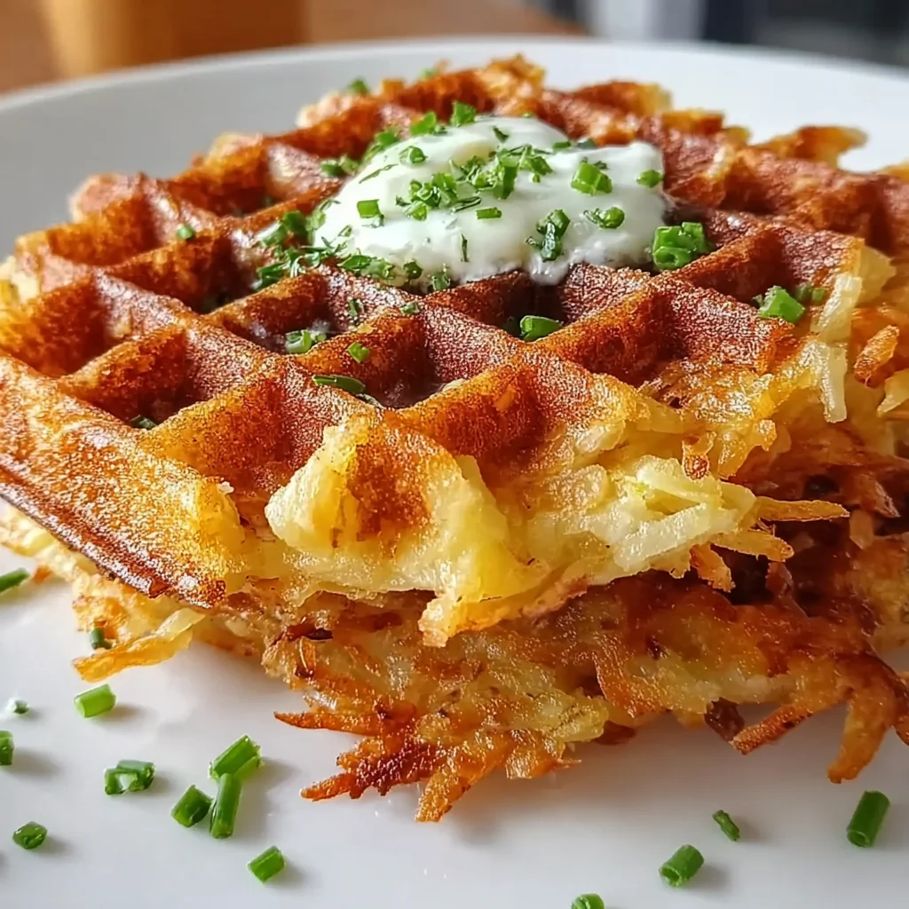 Crispy Hash Brown Waffles