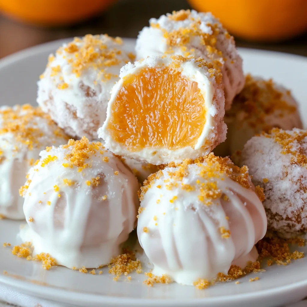 No Bake Orange Creamsicle Truffles