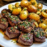 Garlic Herb Steak Bites with Roasted Potatoes