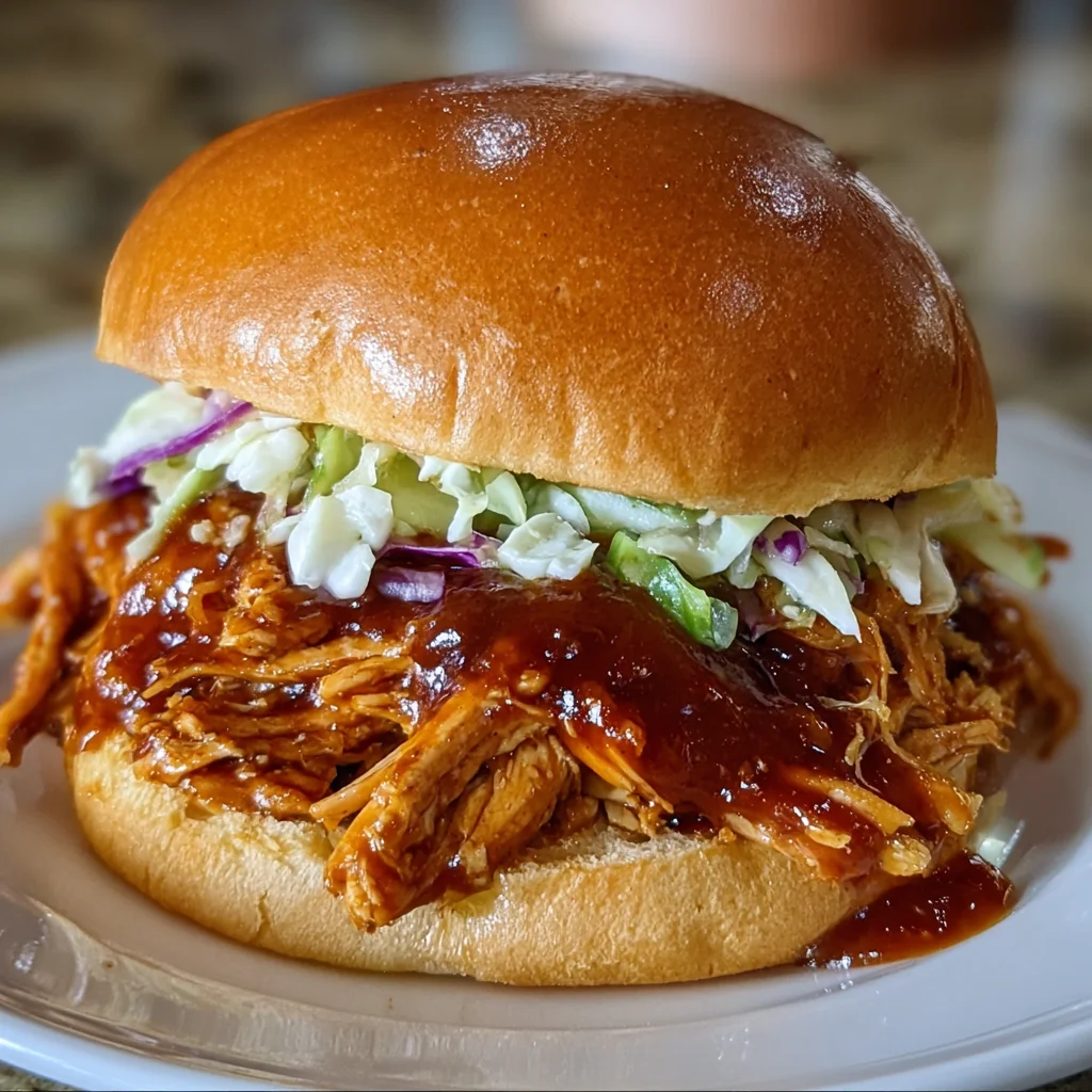 Shredded BBQ Chicken Sandwich | Saucy, Tender & Backyard BBQ Ready!