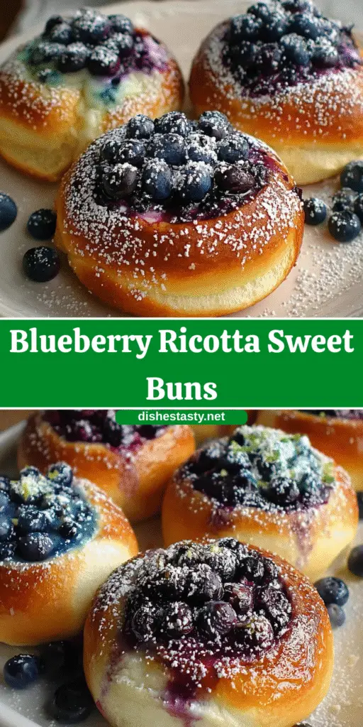 Blueberry Ricotta Sweet Buns – Fluffy, Creamy & Bursting with Berries!