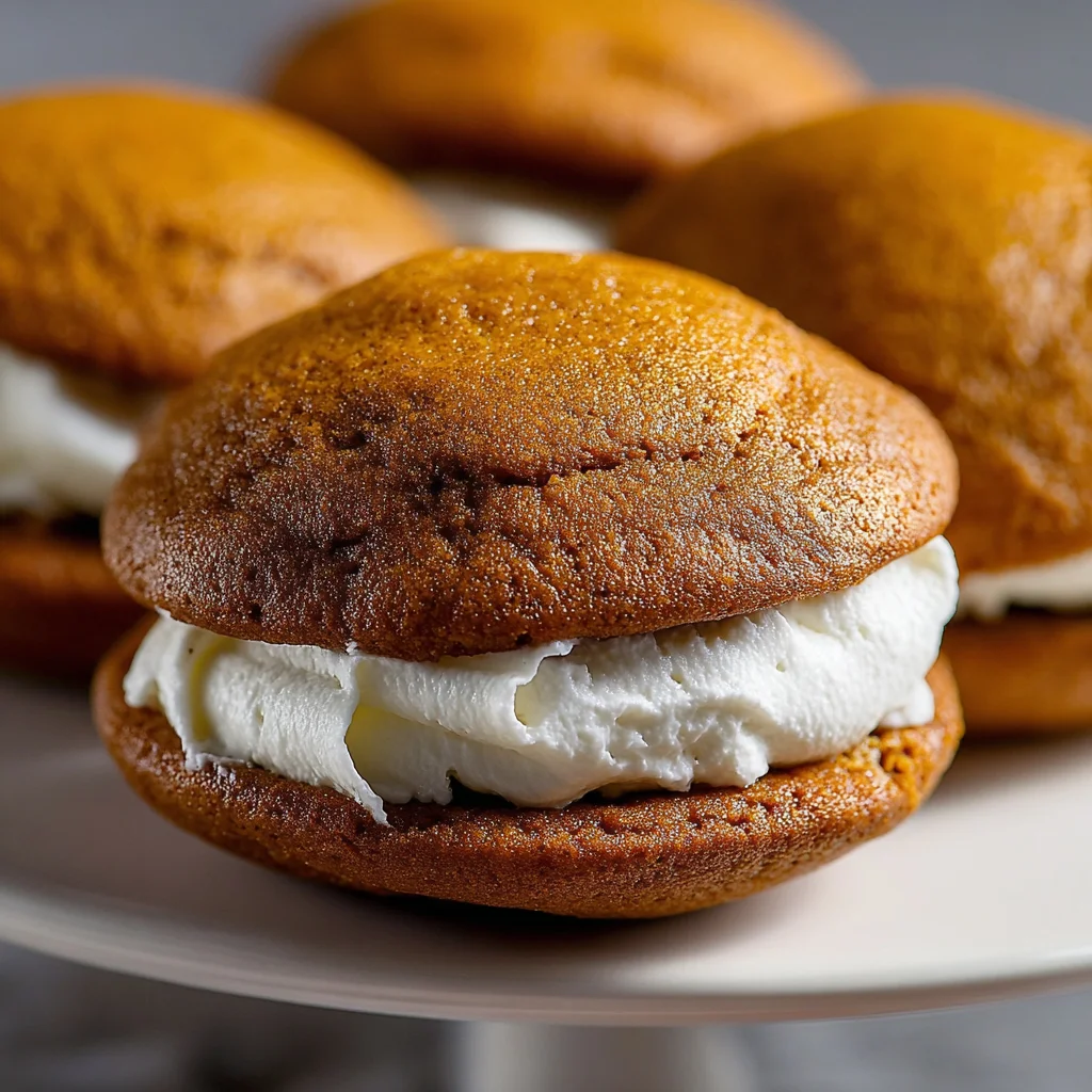 Pumpkin Whoopie Pies | Soft, Spiced & Cream-Filled Fall Treats