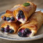 Blueberry Cream Cheese Egg Rolls | Crispy, Creamy & Berry-Licious!
