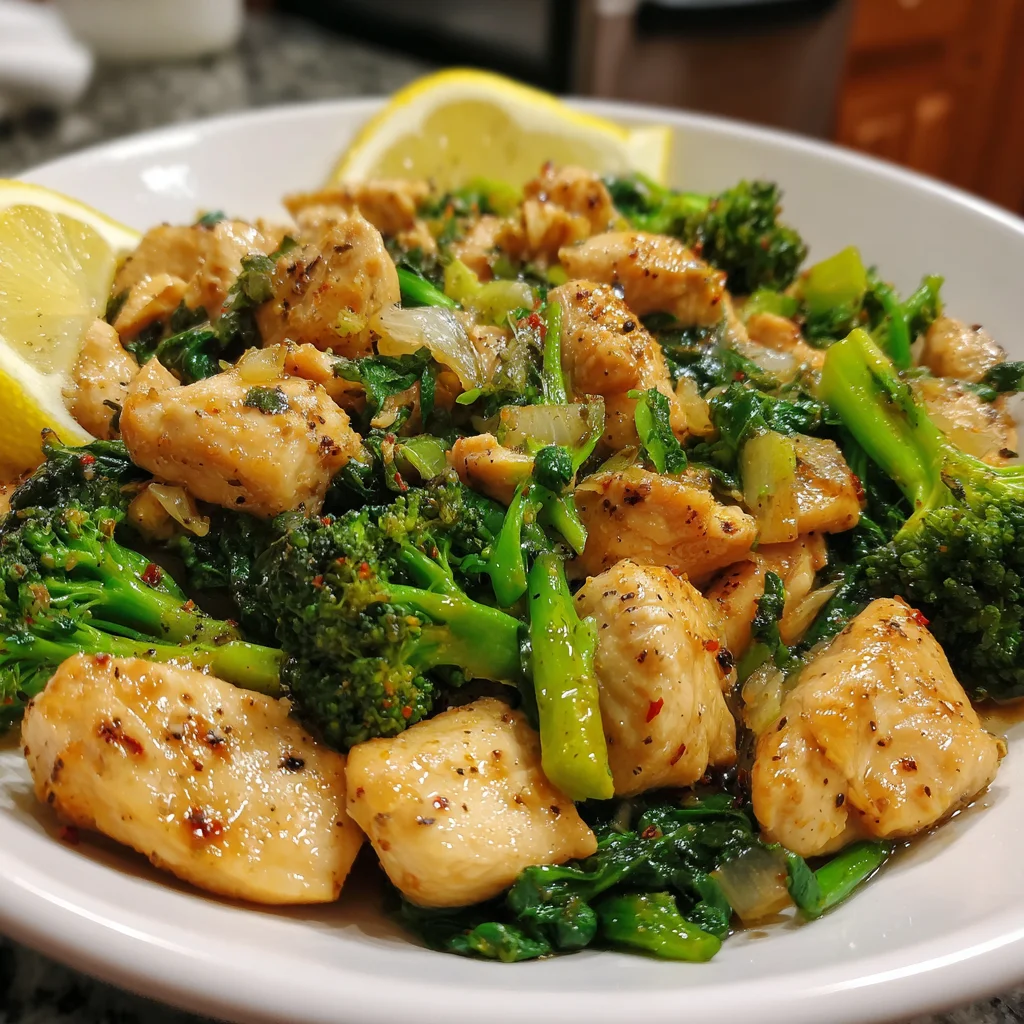 Garlic Chicken with Broccoli & Spinach – One-Pan, Healthy & Flavor-Packed!