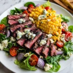 Balsamic Steak Gorgonzola Salad with Grilled Corn | Bold, Fresh & Satisfying