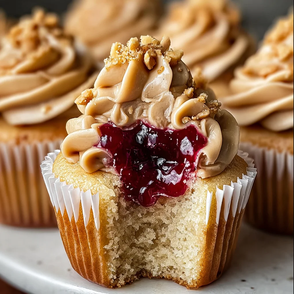 Peanut Butter and Jelly Cupcakes | Nostalgic, Sweet & Irresistibly Fun