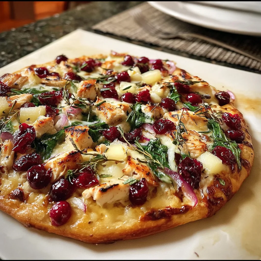 Cranberry Chicken & Brie Pizza | Sweet, Savory & Holiday-Worthy