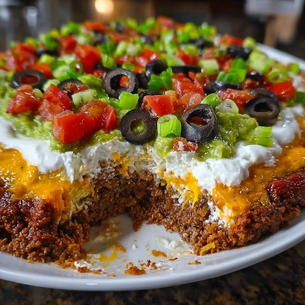 Layered Taco Dip | Easy, Cheesy & Crowd-Pleasing Party Favorite