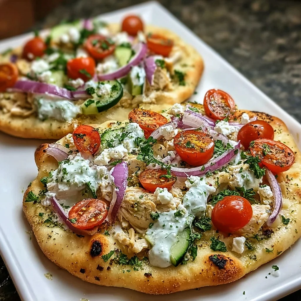 Tzatziki Chicken Pizza | Fresh, Creamy & Mediterranean-Inspired