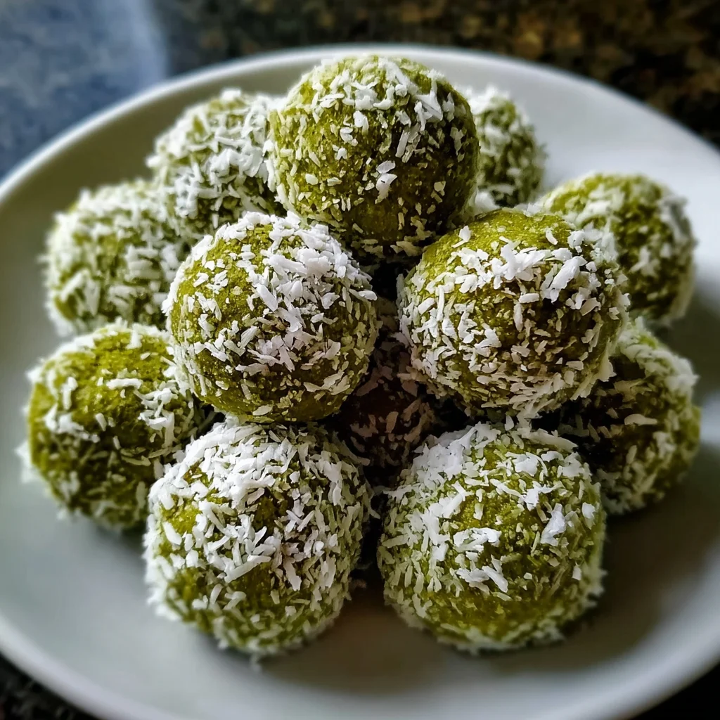 No-Bake Matcha Coconut Balls - Energy-Boosting Bliss Bites!