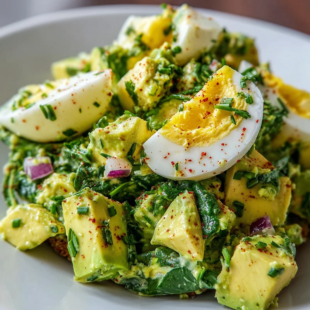Avocado and Spinach Egg Salad | Creamy, Protein-Packed & Freshly Flavorful