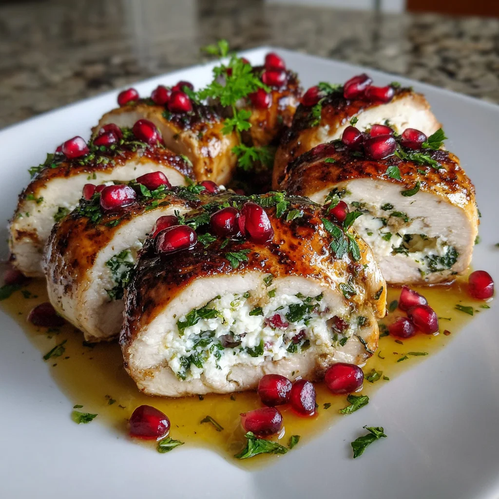 Ricotta Pomegranate Stuffed Chicken – Juicy, Creamy & Bursting with Flavor!