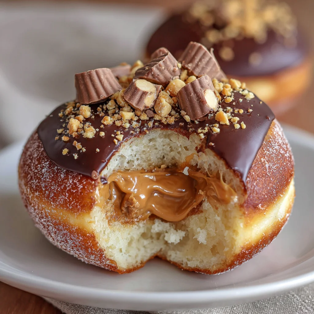 Chocolate Peanut Butter Cup Stuffed Donuts – Decadent, Surprise-Filled & Irresistible!