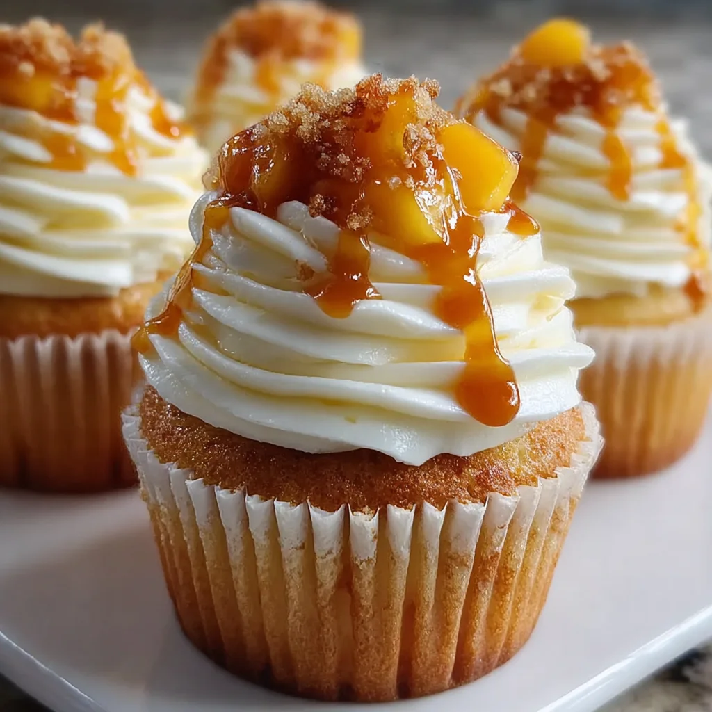 Honey Peach Cream Cheese Cupcakes | Moist, Fruity & Dreamily Creamy