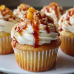 Honey Peach Cream Cheese Cupcakes | Moist, Fruity & Dreamily Creamy