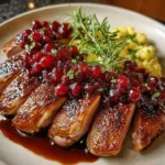 Cranberry Drizzled Duck Breasts – Elegant, Juicy & Perfect for Holidays!