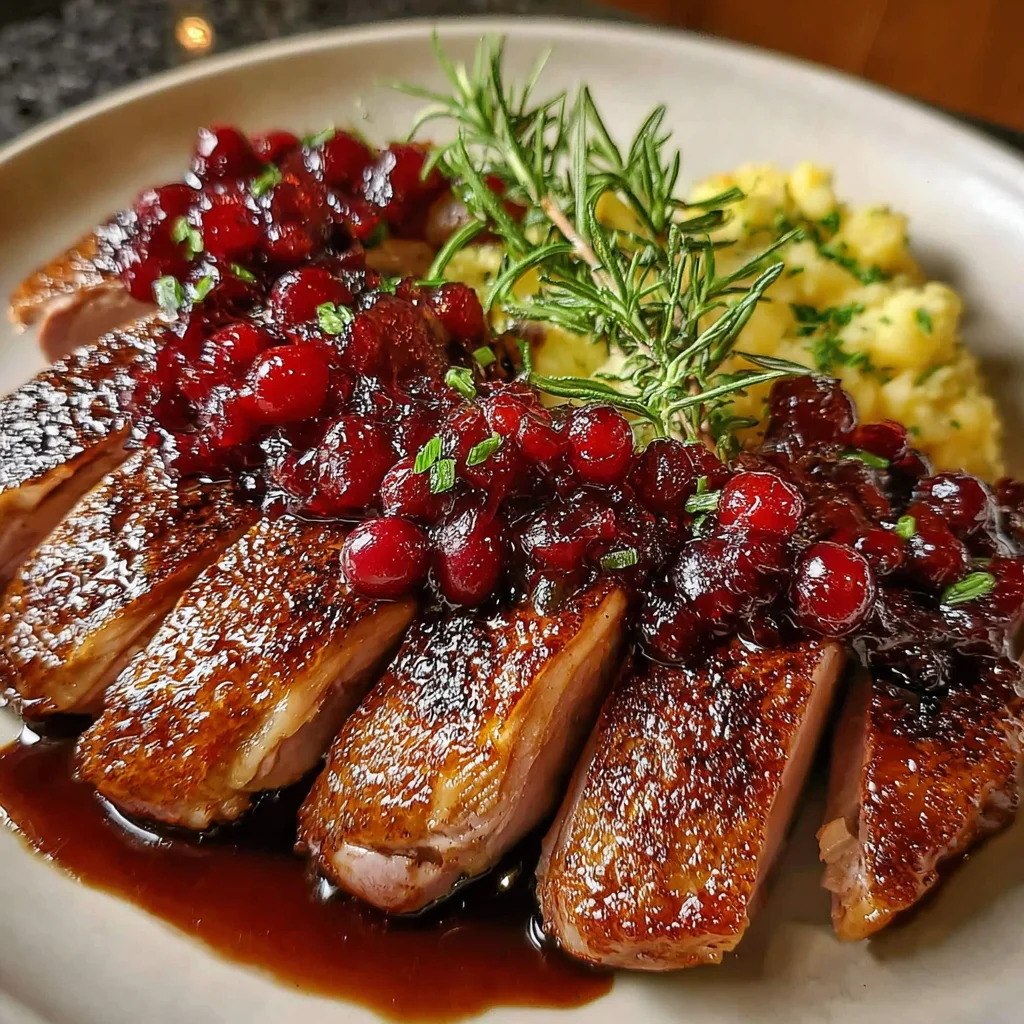 Cranberry Drizzled Duck Breasts – Elegant, Juicy & Perfect for Holidays!