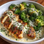 Grilled Chicken & Broccoli Bowls with Creamy Garlic Sauce – Healthy, Flavor-Packed, & Satisfying!