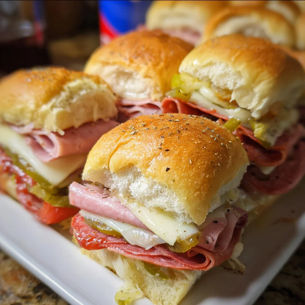 Hot Italian Sub Sliders – Cheesy, Meaty, & Perfectly Toasted!