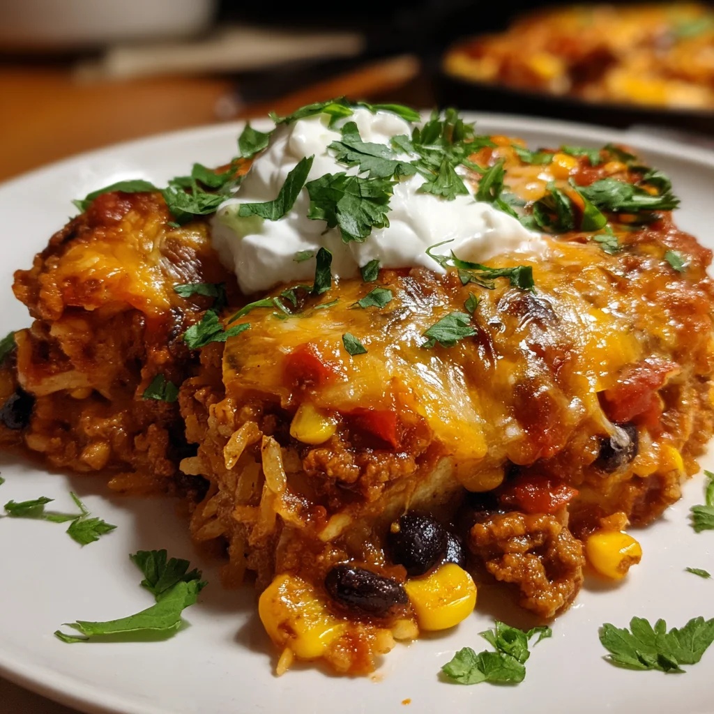 Cheesy Ground Turkey Enchilada Bake – Spicy, Comforting & So Easy!