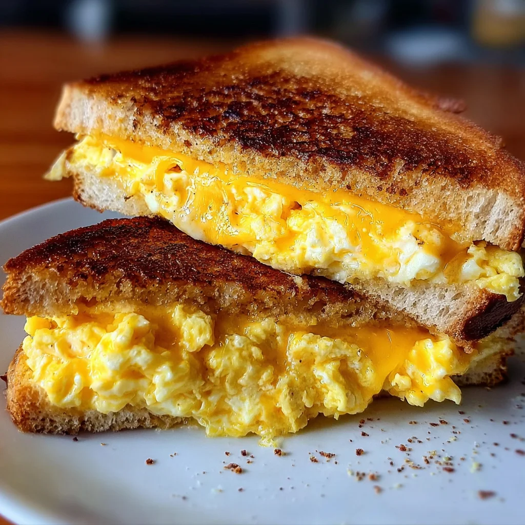 Scrambled Egg Grilled Cheese Sandwich – Breakfast Comfort in Every Bite!
