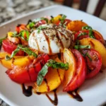 Peach Tomato Burrata Salad – Summer’s Juiciest Love Story!